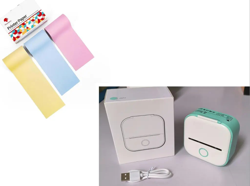 Bluetooth Mini Label Printer Pink Set4 USB – Posh Atomic