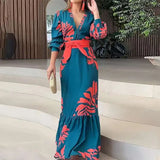 Bohemian Style Women's Long Sleeve Dress Picture Color S – Posh Atomic