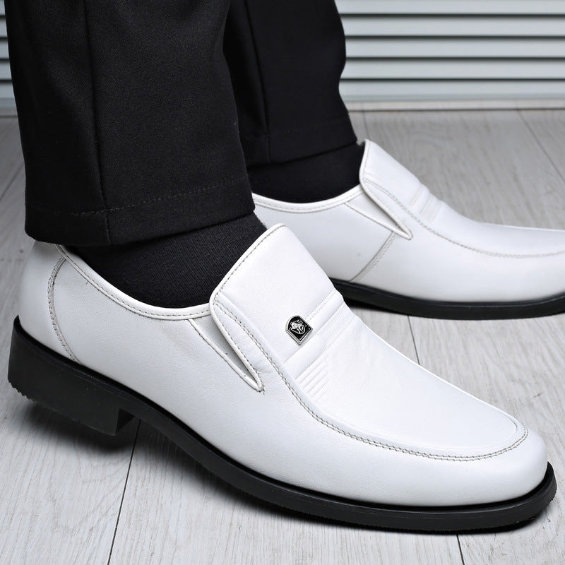Breathable Leather Sandals Soft Men's Shoes Sandals 1028 White – Posh Atomic