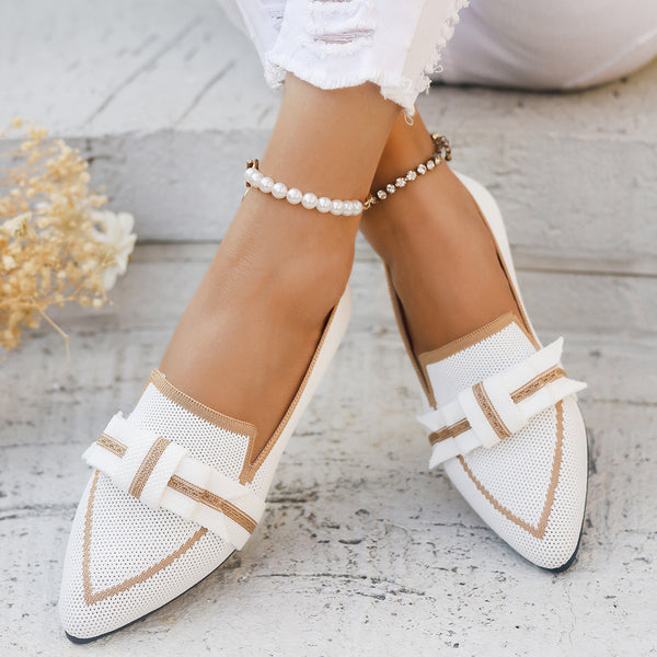 Casual And Comfortable Beautiful Bowknot Shoes Brown – Posh Atomic