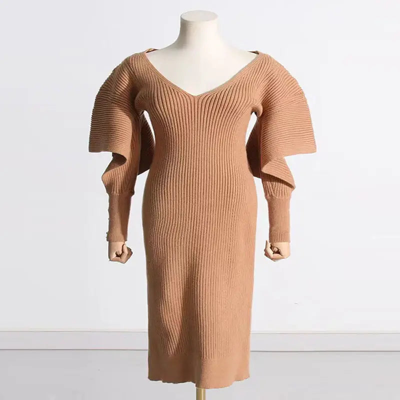Casual Dolman Sleeve Wool Dress White M – Posh Atomic