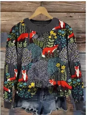 Casual Round Neck Sweater Blue 2XL – Posh Atomic