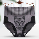 Cat Print Seamless Panties Green Free Size – Posh Atomic