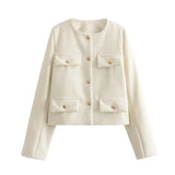 Classic Style Fashion Button Decoration Short Jacket Black S – Posh Atomic