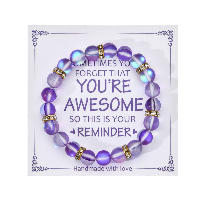 Colorful Glitter Stone Colorful Crystal Bracelet – Posh Atomic