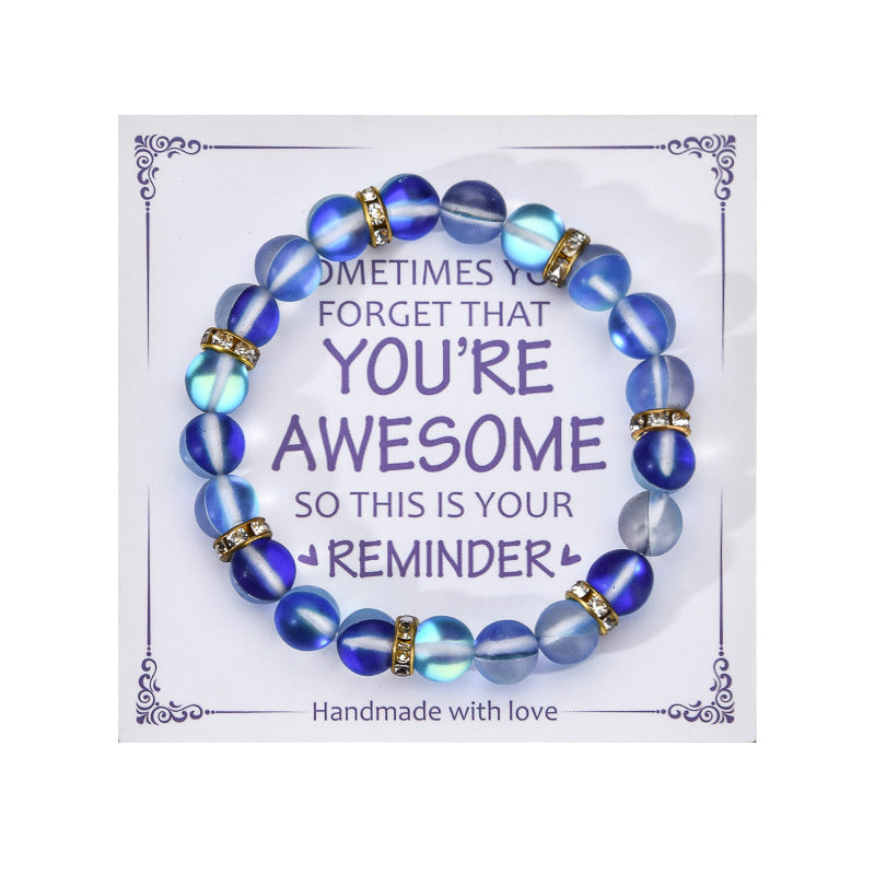 Colorful Glitter Stone Colorful Crystal Bracelet – Posh Atomic