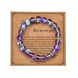 Colorful Glitter Stone Colorful Crystal Bracelet A02 Purple With Card – Posh Atomic