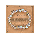Colorful Glitter Stone Colorful Crystal Bracelet 003 Purple With Card – Posh Atomic
