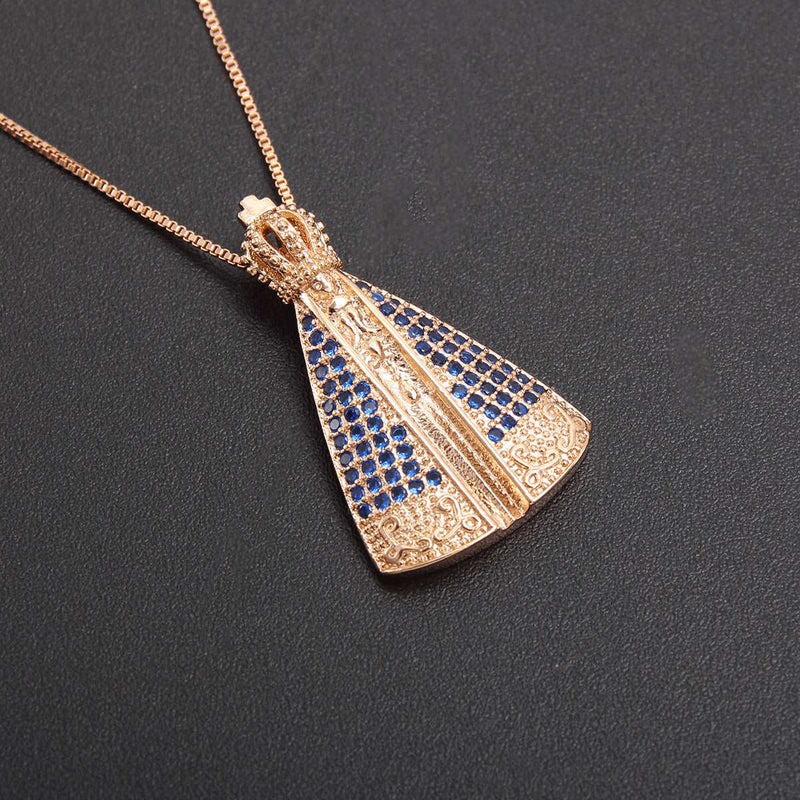 Copper-plated Gold Inlaid Zircon Necklace Ornament Accessories NA128 – Posh Atomic