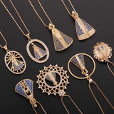Copper-plated Gold Inlaid Zircon Necklace Ornament Accessories NA122 – Posh Atomic