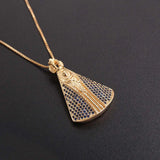 Copper-plated Gold Inlaid Zircon Necklace Ornament Accessories NB034 – Posh Atomic