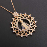 Copper-plated Gold Inlaid Zircon Necklace Ornament Accessories NA125 – Posh Atomic