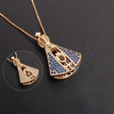 Copper-plated Gold Inlaid Zircon Necklace Ornament Accessories NC083 – Posh Atomic