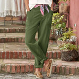 Cotton Linen Loose Casual Women's Pants Blue XXL – Posh Atomic