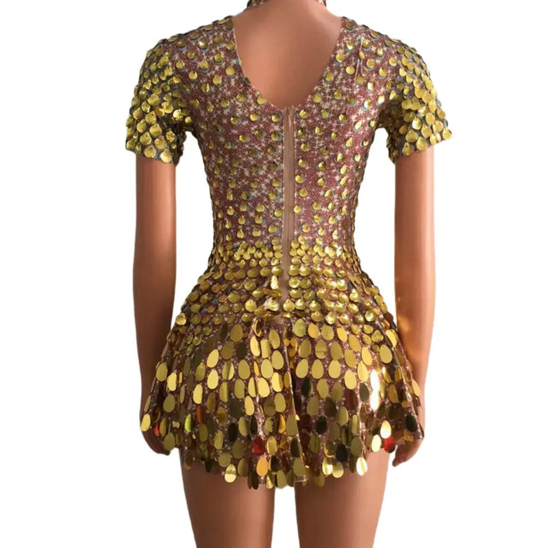 Dazzling Sequined Party Dress Purple Average Size – Posh Atomic