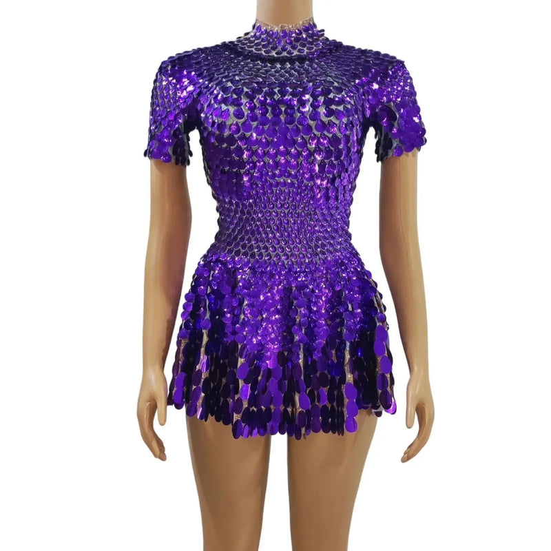 Dazzling Sequined Party Dress – Posh Atomic