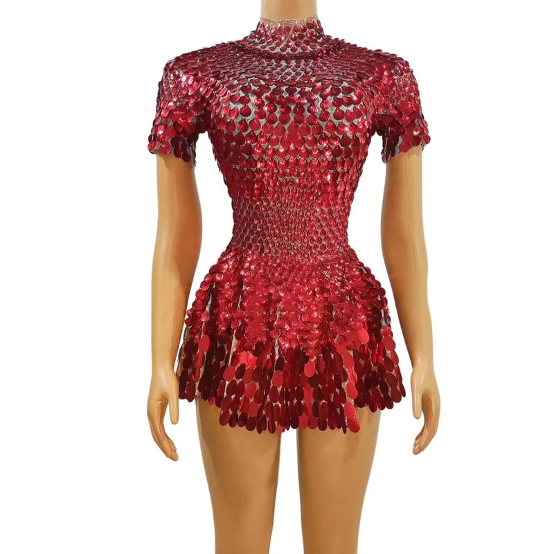Dazzling Sequined Party Dress – Posh Atomic