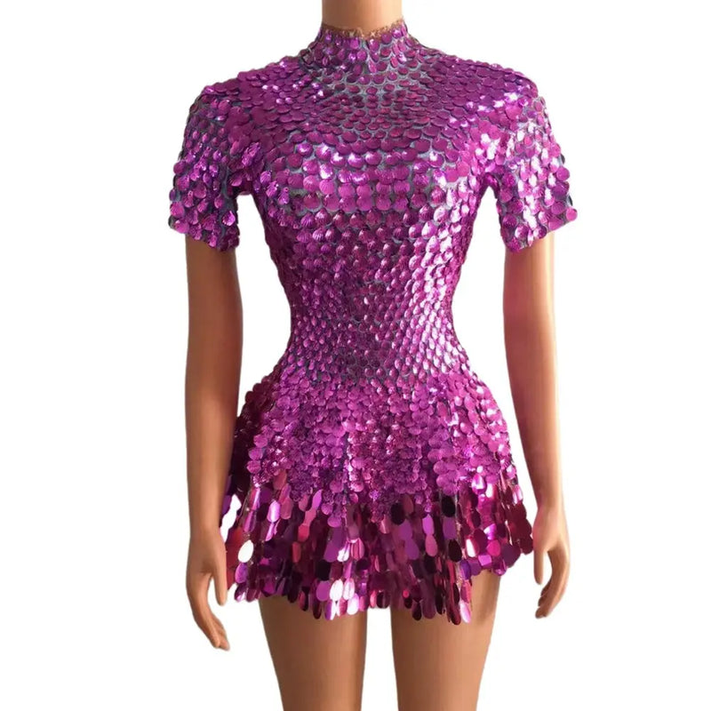 Dazzling Sequined Party Dress – Posh Atomic