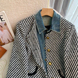 Denim Stitching Classic Style Coat – Posh Atomic