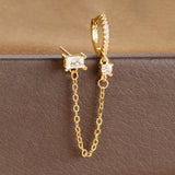 Diamond Square Ear Clip – Posh Atomic