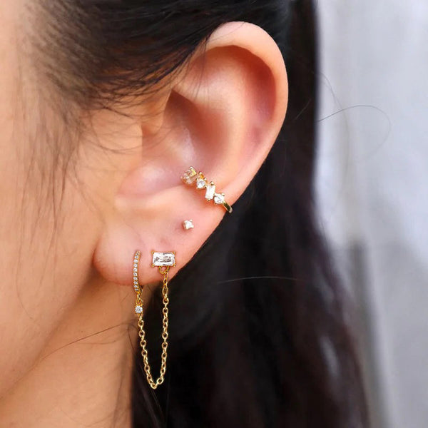 Diamond Square Ear Clip E1615 Gold 1pc – Posh Atomic