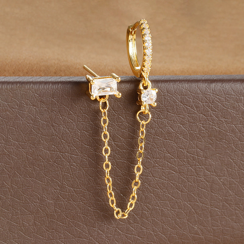 Diamond Square Ear Clip – Posh Atomic