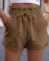 Elastic Waistband Shorts White XXL – Posh Atomic