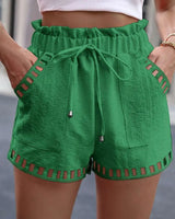 Elastic Waistband Shorts White XL – Posh Atomic
