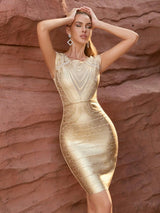 Elegant Gold Dress – Posh Atomic