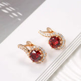 Elegant Zircon Fashion Red Earrings – Posh Atomic