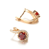 Elegant Zircon Fashion Red Earrings – Posh Atomic