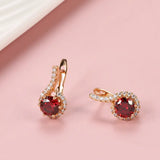 Elegant Zircon Fashion Red Earrings – Posh Atomic