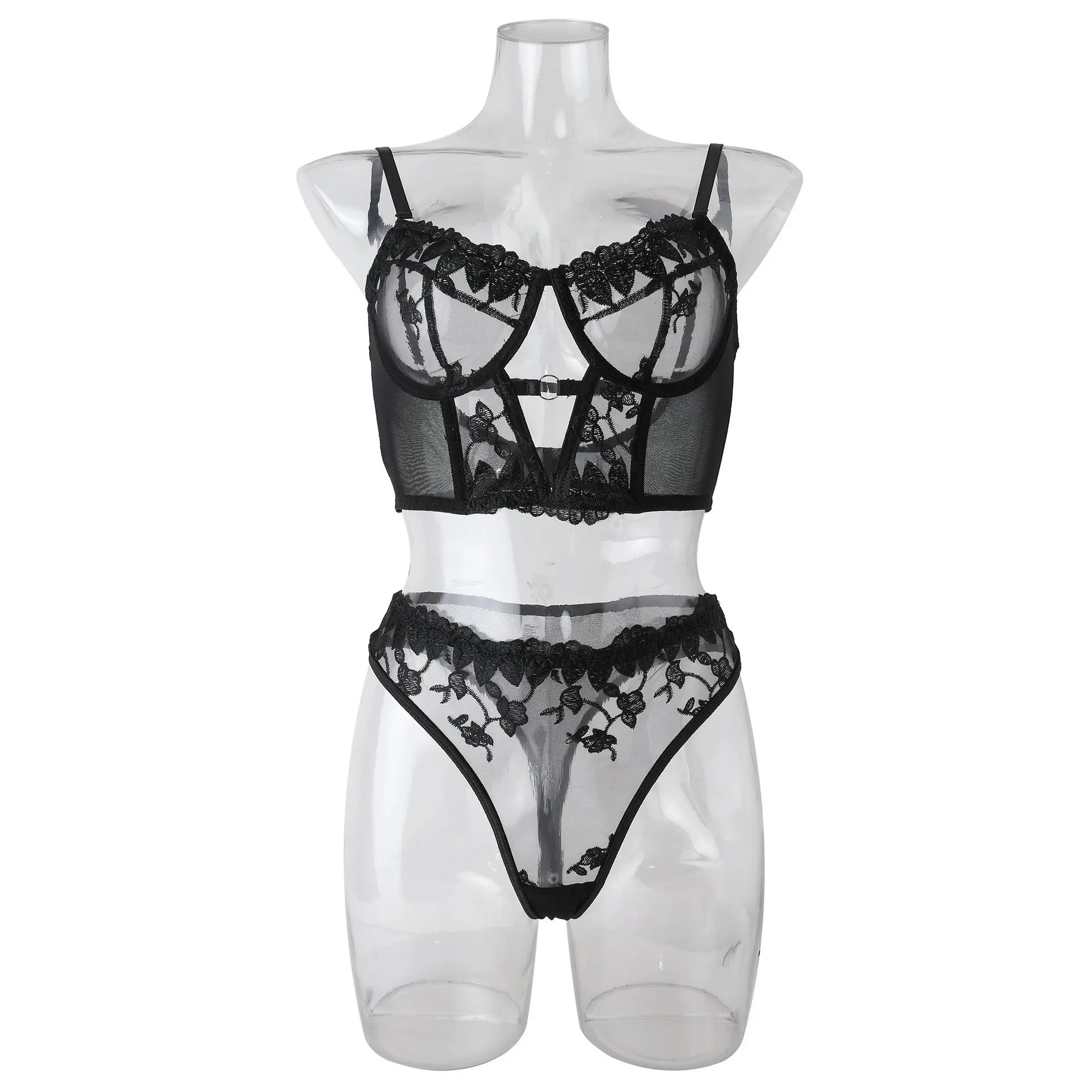 Embroidered Bra Black M – Posh Atomic