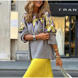 Fashion Colorblock Sequined Pullover Sweater DW0043 White L – Posh Atomic