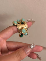 Fashion Vintage Natural Gemstone Peacock Ring – Posh Atomic