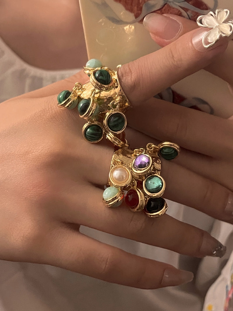 Fashion Vintage Natural Gemstone Peacock Ring – Posh Atomic