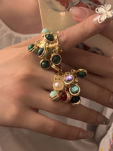 Fashion Vintage Natural Gemstone Peacock Ring – Posh Atomic