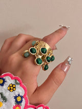 Fashion Vintage Natural Gemstone Peacock Ring – Posh Atomic