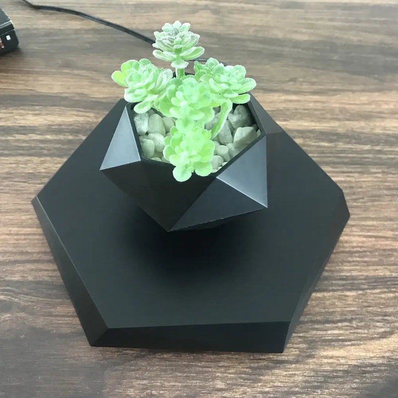 Floating Magnetic Levitating Flower Pot Bonsai Air Plant White UK – Posh Atomic