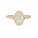 Flower Rings Pendant Natural White Crystal Ring Size17 – Posh Atomic
