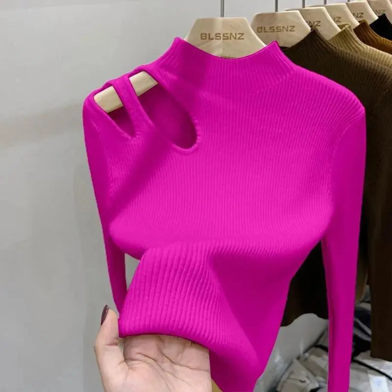 French Chic Clavicle Sweater Black Free Size – Posh Atomic