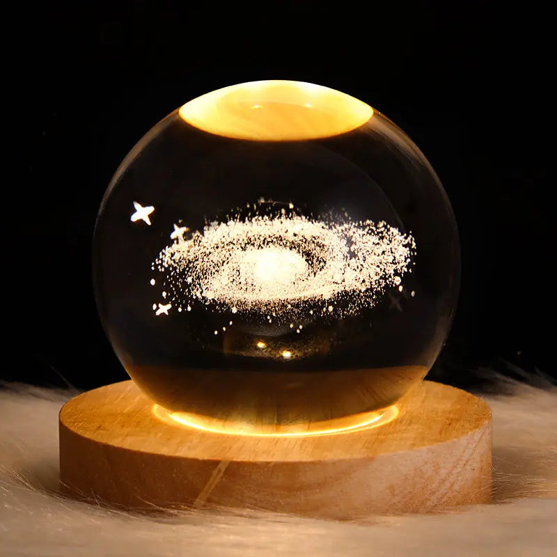Galaxy Crystal Ball Table Lamp Solid Wood Seat Ferris Wheel 6CM – Posh Atomic