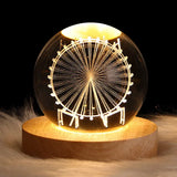 Galaxy Crystal Ball Table Lamp Solid Wood Seat Saturn 6CM – Posh Atomic