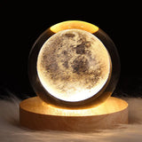 Galaxy Crystal Ball Table Lamp Solid Wood Seat Solar System 6CM – Posh Atomic