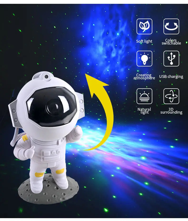 Galaxy Star Projector Starry Sky Night Light Astronaut Lamp – Posh Atomic