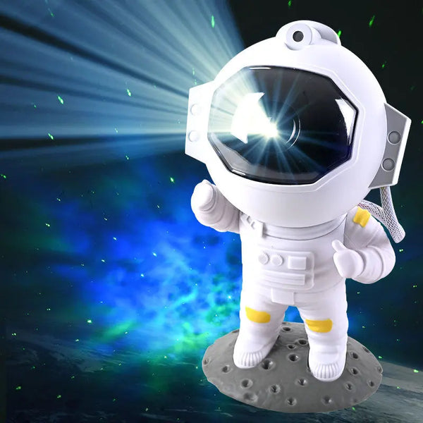 Galaxy Star Projector Starry Sky Night Light Astronaut Lamp Plug In Type New Style White – Posh Atomic