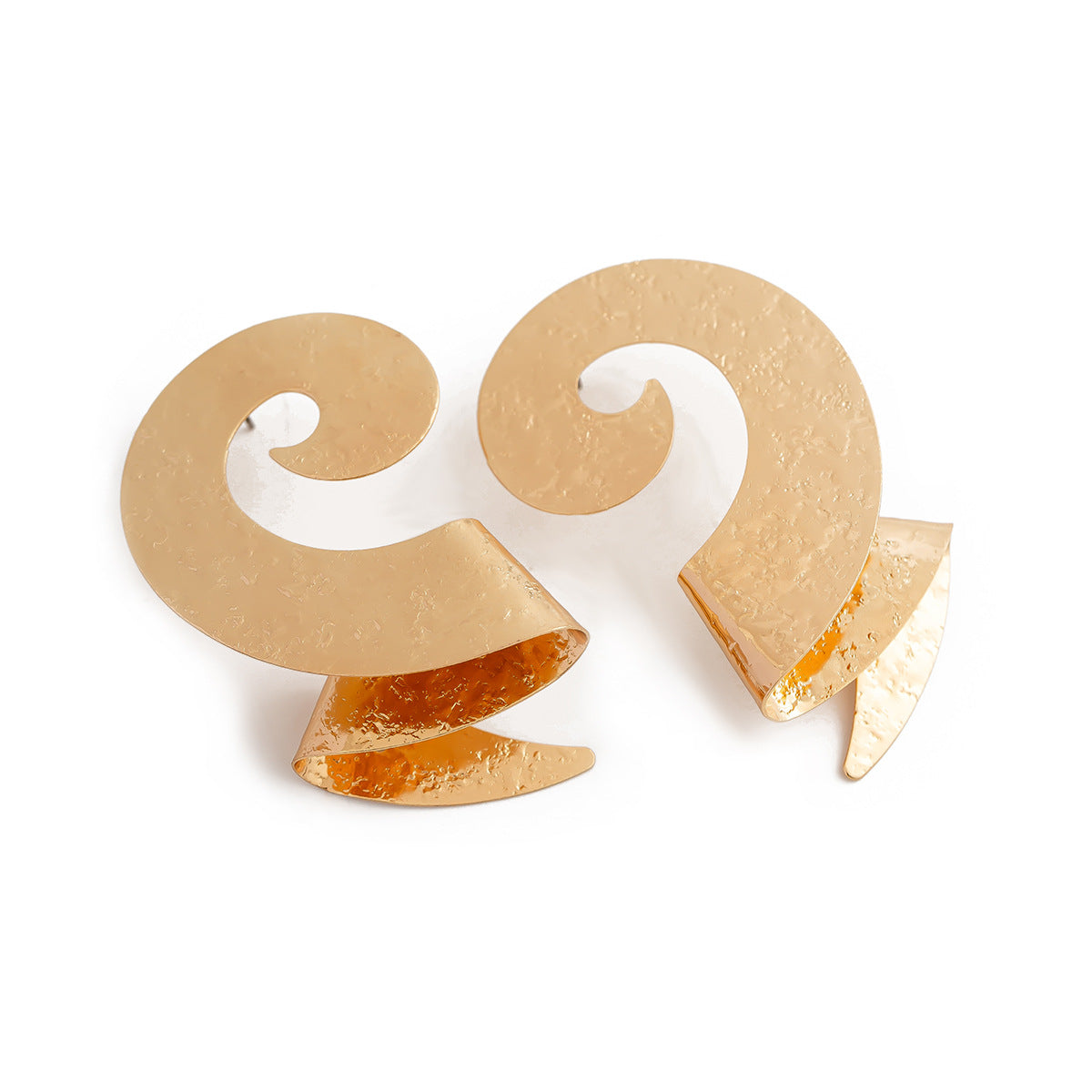 Geometric Trendy Female Irregular Earrings Double Layer – Posh Atomic