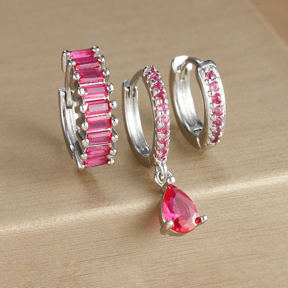 Geometric Water Drop Diamond Gold Plated Earrings – Posh Atomic