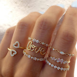 Golden Combination Knuckle Ring Creative Fashion Main Picture Style 1 Alloy – Posh Atomic