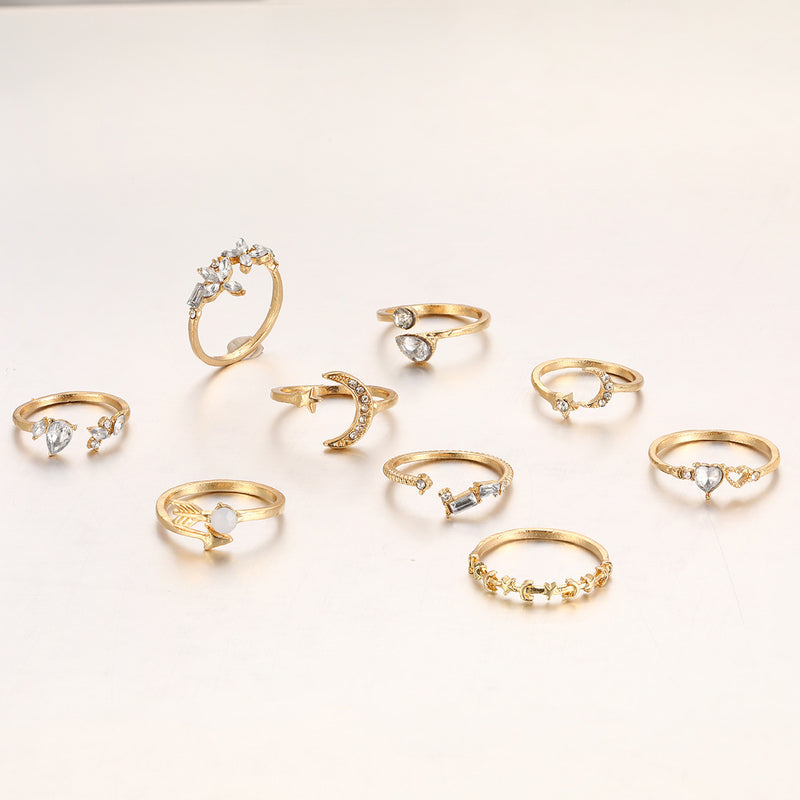 Golden Combination Knuckle Ring Creative Fashion Variant 4 Alloy – Posh Atomic